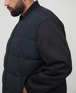 Wholesale Custom Unisex <b>Mandarin</b> <b>Collar</b> Hood Casual Zipper Front Canvas Long Puffer <b>Jacket</b> for Winter - Product Image 3