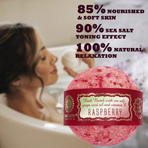 Bombe de bain à la framboise de qualité supérieure en gros sous marque privée – Produit de soin corporel haut de gamme – Origine UE – Fabricant Letton - Product Image 3