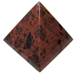아름다운 마호가니 흑요석 마노 피라미드 도매 높은 광택 보석 크리스탈 피라미드 치유 피라미드 장식