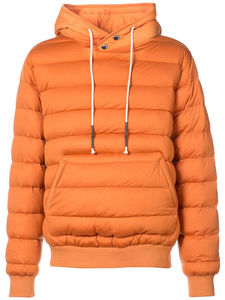 OEM personnalisé hiver coupe-vent chaud coton rempli de toile col montant avant logo manteau bouffant nouveau léger brillant hommes - Product Image 4