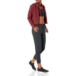 En stock Pull à capuche zippé Quarter Gym Sportswear Haut de survêtement pour femme Sweat à capuche court Design personnalisé HOODI - Product Image 3