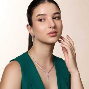 Collar de Plata 92.5 con Diamante para Bodas 191270 - Product Image 3