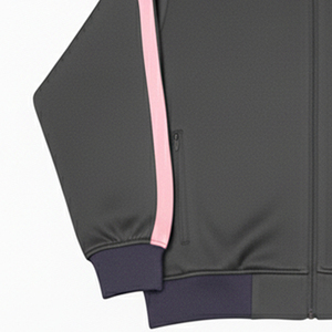 Vente en gros de survêtement unisexe à design personnalisé Ensemble de jogging à rayures avec veste zippée Survêtement de style hip hop Fournisseur de vêtements de sport - Product Image 3
