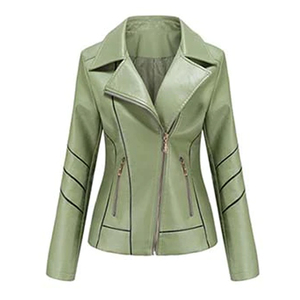 Nuevo diseño de moda personalizada chaqueta de cuero para mujer abrigo de moda chaqueta de cuero para motocicleta - Product Image 6