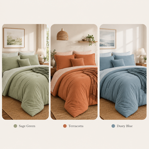 OEM Custom 7 Piece Bed in a Bag Comforter Set Sage <strong>Green</strong> <strong>Striped</strong> Microfiber <strong>Bedding</strong> with Sheets and Pillow Shams - Product Image 5