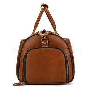 Sac de voyage 2 en 1 en cuir véritable en gros, sac de costume convertible, sac de voyage, sac de week-end pliable de grande capacité - Product Image 2