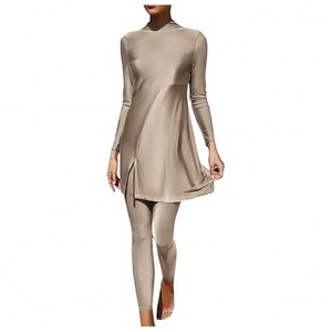 Elegant Modest Swimwear for Muslim Women Full Coverage Swim Dress with <b>Flexible</b> Material Perfect for Pool Beach - Product Image 2