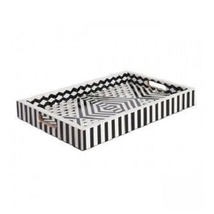 Incrustation décorative d'os avec plateau de service en résine Plateau décoratif d'incrustation d'os pour les hôtels et la maison et la cuisine Fournisseur et fabricant - Product Image 1