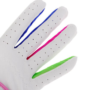 Logo de marque personnalisé Gants de golf en cuir véritable Cabretta colorés pour hommes et femmes du Pakistan Accessoire de sport pour la main gauche - Product Image 4