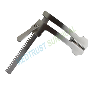 Finochietto Rib Retractor Esparcidor medio Hoja fenestrada Retractor neonatal Juego de instrumentos de acero inoxidable Instrumentos - Product Image 5