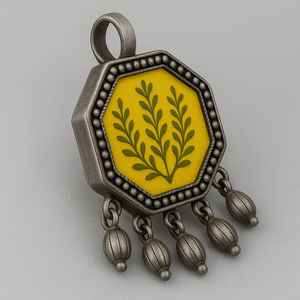 Handmade Creative 925 Sterling Silver Floral Design Pendant Geometric Bezel Setting Vintage Indian Fine Stud <b>Earrings</b> <b>for</b> <b>Women</b> - Product Image 1