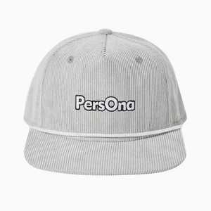 หมวกเบสบอลผ้าลูกฟูกสีเทาวินเทจหมวกแก็ปผ้าลูกฟูกปักโลโก้ตามสั่งพร้อมเชือก5แผงหมวกผ้าลูกฟูกแบบไม่มีโครงสร้าง - Product Image 1