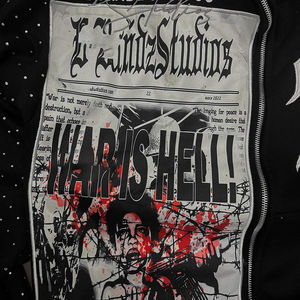 Sweat à capuche à fermeture éclair complète pour hommes avec logo personnalisé estampé Streetwear imprimé lourd sans ficelle Sweat à capuche Plus Options - Product Image 6