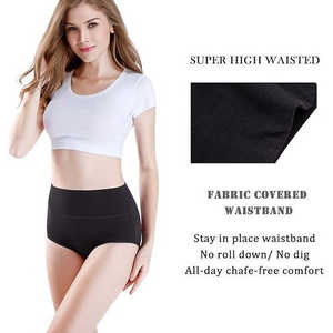 ชุดชั้นในผ้าฝ้ายสำหรับผู้หญิง แพ็ค 4 ชิ้น ทรงคลาสสิก ปกปิดเต็มตัว ไซส์ปกติและไซส์พลัส ป้องกันแบคทีเรีย ระบายอากาศได้ดี เป็นมิตรต่อสิ่งแวดล้อม - Product Image 2