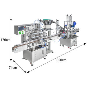 Línea automática de llenado y tapado con alimentador vibratorio para agua, aceite, leche, perfume, salsa, boquilla antiderrame y cinta transportadora - Product Image 3