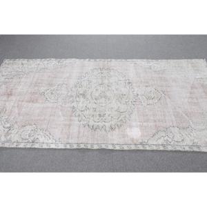 พรมวินเทจขนาด 4.1x7.9 ฟุต พรมขนสัตว์ลายดอกไม้สีเทาแบบตุรกี - Product Image 3