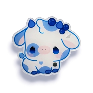 Marque privée Myrtille Fraise Vache Impression Acrylique Plaque D'extension De Cils Magnétique Outil De Beauté Durable-Fleur Carrée - Product Image 1