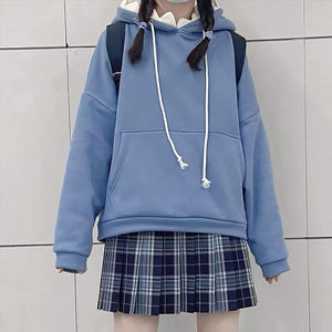 เสื้อสเวตเตอร์คอกลมขนาดใหญ่พิเศษลายฉลามน่ารักสำหรับผู้ชายผู้หญิงได้รับความนิยม2025มีฮู้ดปักลายเส้นใยไม้ไผ่สั่งตัดแขนยาวรูปสัตว์ - Product Image 4