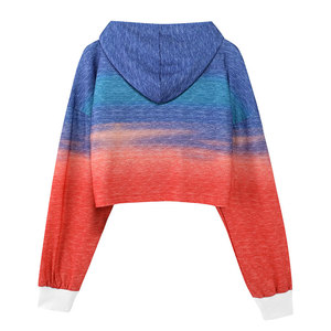 เสื้อฮู้ดครอปแขนยาวลำลองสำหรับผู้หญิง คุณภาพสูง ผ้าฝ้าย 100% พร้อมเชือกผูก เหมาะสำหรับฤดูหนาวและฤดูใบไม้ร่วง ผลิตจากผ้าฟลีซ เป็นมิตรต่อสิ่งแวดล้อม - Product Image 2