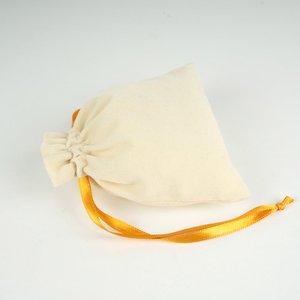 Velvet Rose <b>Drawstring</b> <b>Pouch</b> Orange Ribbon 4 5 (10 13 Cm) Screen Printed Recyclable Embroidered for Gemstones Necklaces - Product Image 6