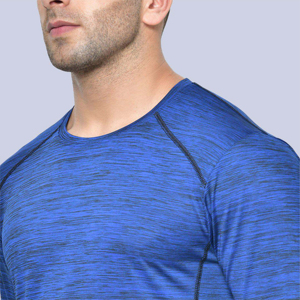 T-shirt athlétique léger à séchage rapide pour hommes en polyester/coton respirant pour le fitness, la course à pied et les activités de gymnastique - Product Image 4