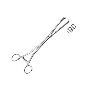Tenáculo Museux, Pinzas Curvas con 2x2 Dientes # Instrumentos Ginecológicos Uterinos de Acero Inoxidable de 2-8 mm, 24 cm/9 1/2, Certificación CE - Product Image 3