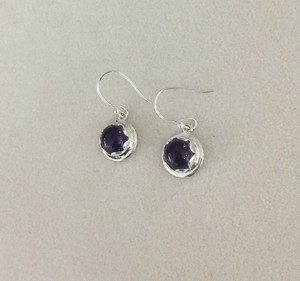 Diseño de flores de moda Lapislázuli Pendientes de Plata de Ley 925 Colgantes Pendientes de cabujón de lapislázuli de Plata de Ley 925 de moda - Product Image 2