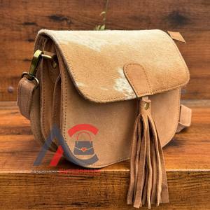 2025 Wholesale Hot Large Capacity Genuine Suede Leather Tassel <b>Crossbody</b> Messenger <b>Bag</b> for Women's Cowhide Shoulder Handbags - Product Image 1