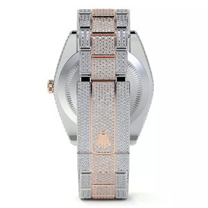 นาฬิกาแฟชั่นฮิปฮอปสแตนเลสสตีลประดับเพชรโมอิสซาไนต์เต็มหน้าปัด ระบบควอตซ์ - Product Image 4