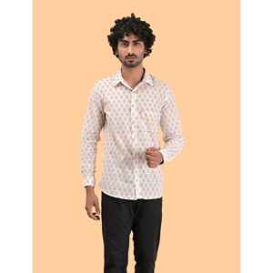 Chemise décontractée pour homme en coton imprimé à manches longues, respirante, en popeline et tissu Oxford, motifs floraux et à pois, design ODM tendance - Product Image 1