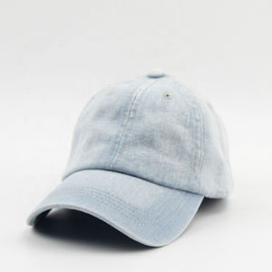 Gorra de béisbol ajustable vaquera negra lisa, gorra de béisbol personalizada al por mayor - Product Image 2