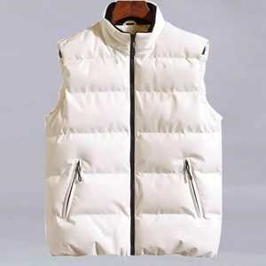 Chaqueta acolchada de moda de fabricante personalizado, chaleco sin mangas, abrigo de cintura para hombre, ropa de calle - Product Image 3