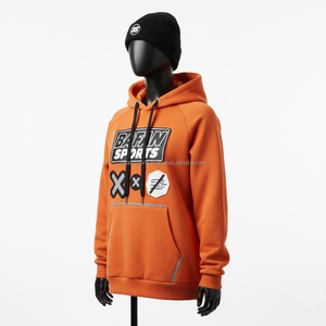 High Quality <b>Women</b> Winter Hoodie 320 GSM Warm Fleece Fabric Stylish <b>Orange</b> Pullover with Custom Logo Print <b>Women</b> basics <b>Hoodies</b> - Product Image 4
