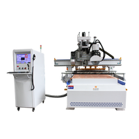 Máquina CNC Router ATC 1328 para Trabajar la Madera con Cuchilla de Sierra 45 ° Broca de Husillo HQD para Corte en Serie para Fabricación de Muebles