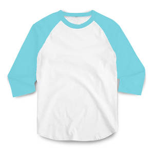 T-shirt en coton pour homme, col rond, décontracté, manches 3/4, t-shirt raglan, jersey - Product Image 4