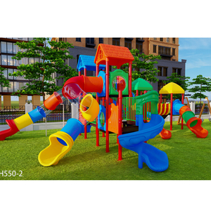 Aire de jeux commerciale pour bébés et enfants, toboggans, équipement de jeux en plastique d'extérieur, jouets d'aire de jeux pour enfants, <span class=keywords><strong>parc</strong></span> d'attractions - Product Image 2