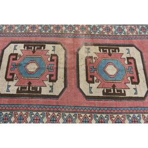 Alfombra vintage de 4.4x7 pies, alfombra turca con motivos de plantas y árboles rojos - Product Image 5