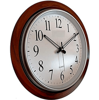 Jam Dinding Kayu Gaya Antik Seni Unik Dekoratif Satu Sisi Jarum Quartz Dial 3D Tebal 12 inci 30mm untuk Rumah Kantor