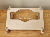 Support d'ordinateur portable ergonomique en bois à double niveau, réglable, léger, finition laquée classique, pour bureau, vente en gros