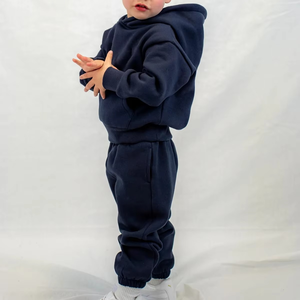 Offre Spéciale professionnel à capuche enfants deux pièces survêtements ensembles vêtements de Sport pantalons de survêtement survêtement ensemble coton survêtement pour enfants - Product Image 4