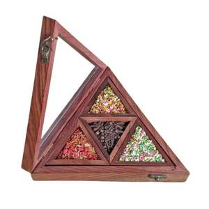 Herb divisé chambres à épices ustensiles de cuisine de haute qualité épices boîte ensemble polyvalent triangulaire trois compartiments - Product Image 5