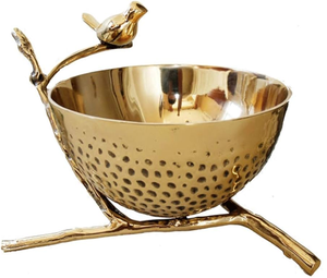 Cuenco de vajilla de alta demanda, soporte de latón, Color dorado, tuerca de Chocolate, servidor, soporte de cuenco, calidad admirable a la venta - Product Image 6