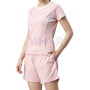 Ladies High Street Fashion Custom Color Printed Breathable Lightweight Women's Autumn Casual Wear Twin Sets Short Set - Product Image 3