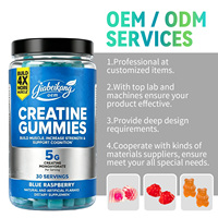 Gummies de créatine monohydrate sans sucre personnalisées, 5g par portion, supplément nutritionnel sportif à la pectine, fabricant OEM