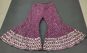 ชุดแต่งงานสุดคลาสสิกสำหรับผู้หญิง,ชุดสูท Sharara สไตล์ปากีสถาน Salwar Kameez งานกระจกฟอยล์จอร์จหนารุ่นล่าสุด - Product Image 2