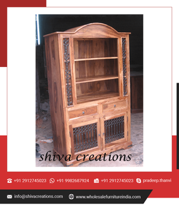 ชั้นวางหนังสือไม้เนื้อแข็งอินเดียคุณภาพสูงดีไซน์ทันสมัยสำหรับห้องนอนห้องนั่งเล่นเฟอร์นิเจอร์ขายส่งสำหรับใช้ในบ้านห้องน้ำกลางแจ้ง - Product Image 3