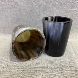Buffalo horn <b>egg</b> cup with a horn spoon - Product Image 5