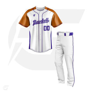 Maillot de baseball sur mesure pas lent pas rapide uniforme de baseball à motif de broderie personnalisé doublé - Product Image 2