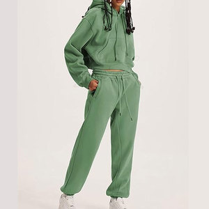 Jersey ligero Crop Top Chándal Precio al por mayor Nuevo estilo Active Pullover Crop Top Chándal - Product Image 2