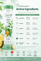 Comprimés effervescents électrolytiques OEM pour adultes à l'ananas et aux feuilles de marron, supplément bien-être pour l'hydratation et le drainage, enrichi en magnésium et calcium